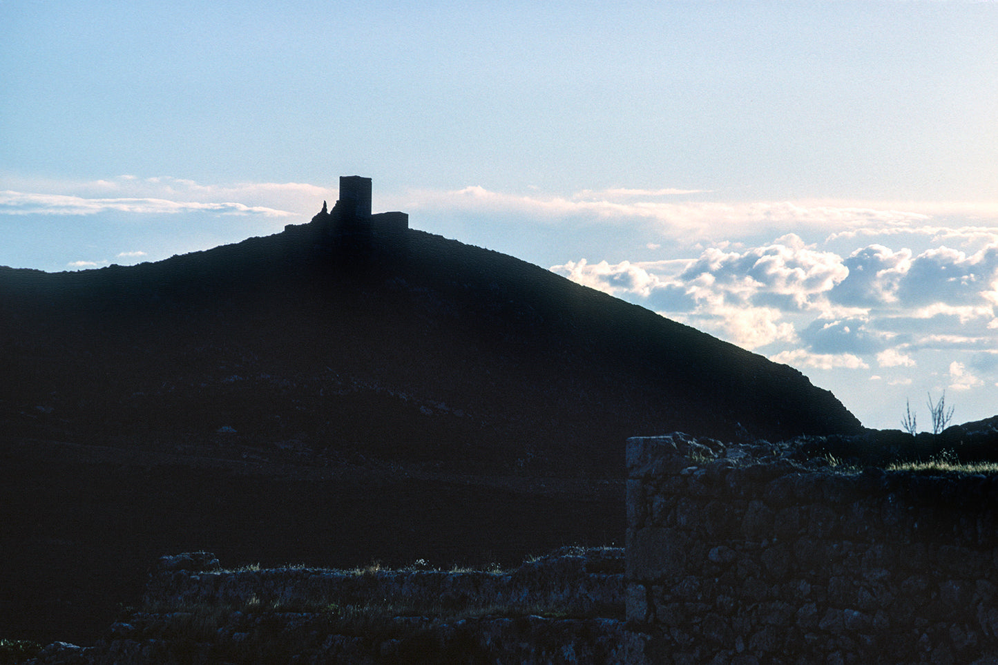 A tower on a hill in Mani