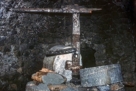 An old olive press in Mani