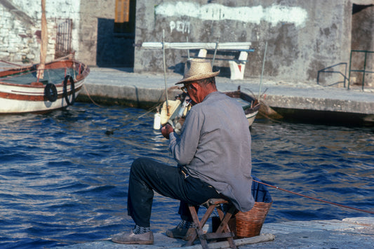 A lonely fieherman in Paxoi