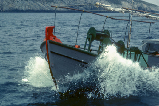 Somewhere in the Argean Sea riding the waves