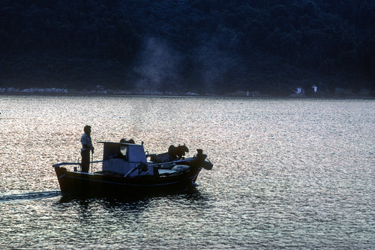 A fisherman somewhere in the Aegean Sea