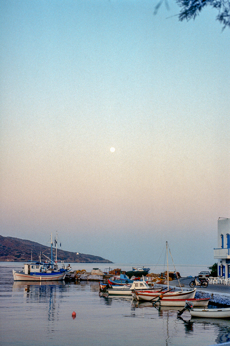 The boats under the moon