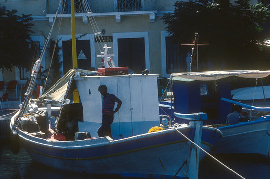 A fishing boat in Fiskardo in Kefalonia