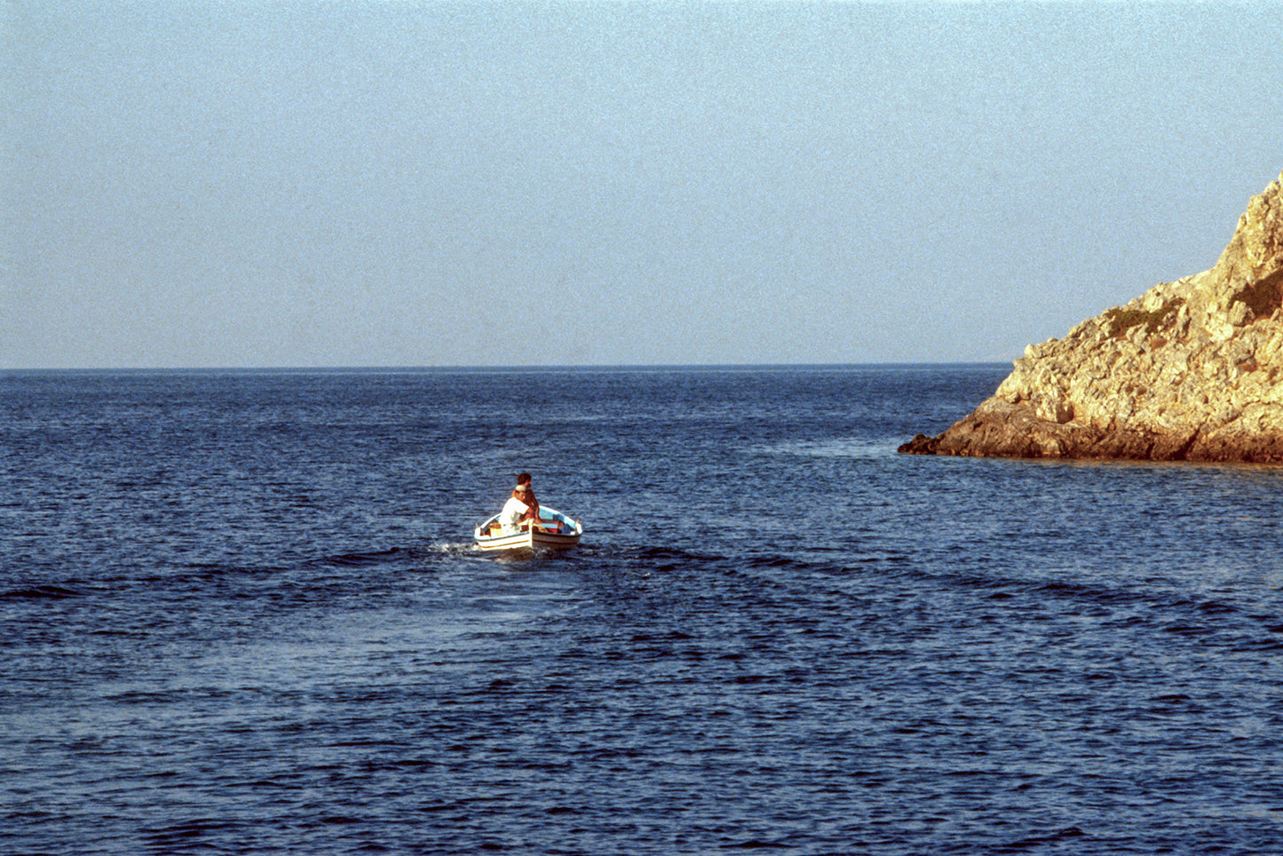 A fisherman in the Ionian Sea