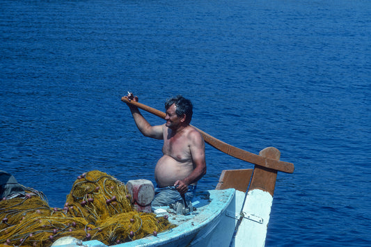 A fisherman somewhere in the Ionian Sea