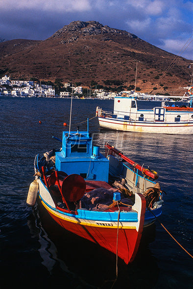 A small caique in Katapola Amorgos island