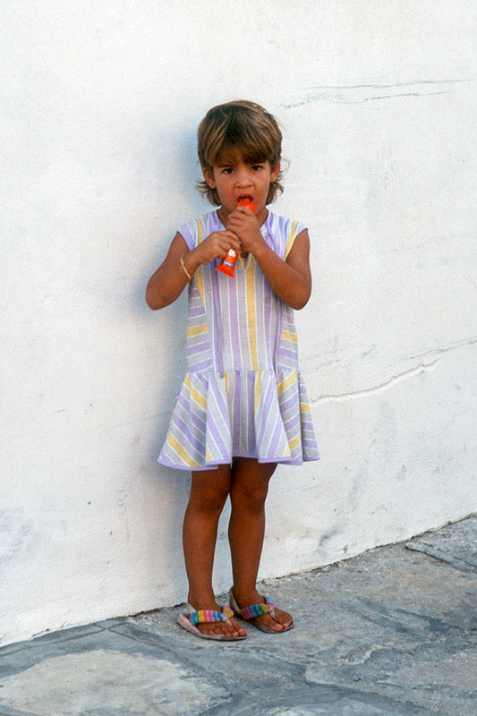 Enjoying her ice-cream