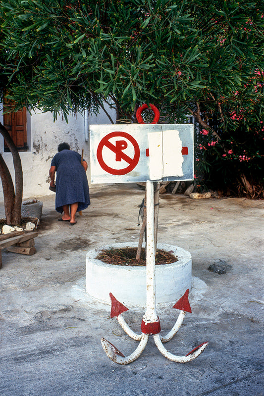 Prohibition sign in Amorgos island