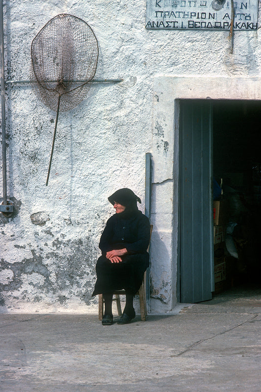 Outside Theothoraki's bakery in Gerolimenas