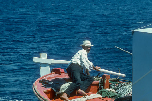 The fisheman in the Ionian Sea