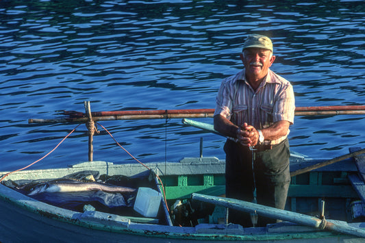 The fisheman in the Ionian Sea