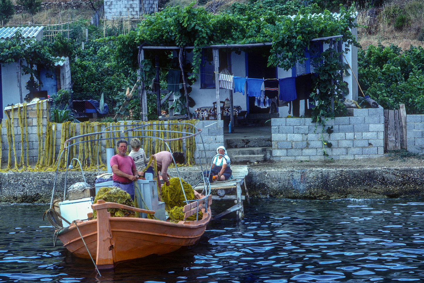 The fisfing boat in the Aegean Sea