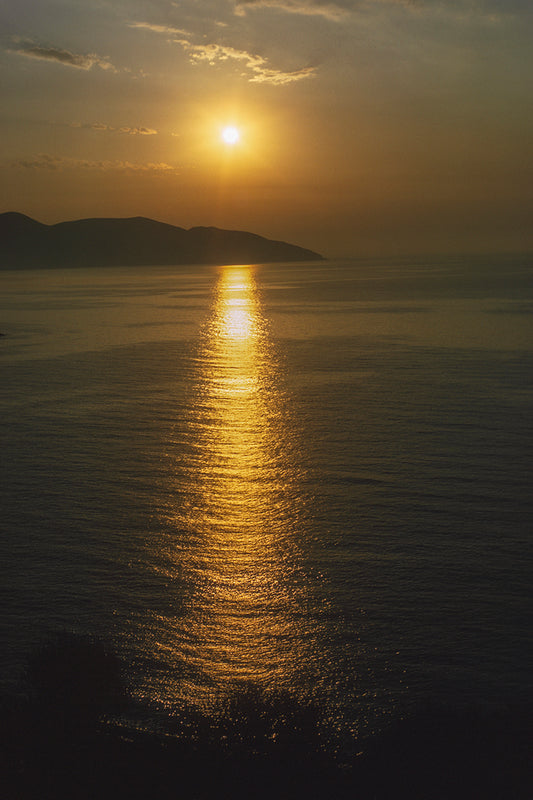 Sunset In Kefalonia driving towards Asos